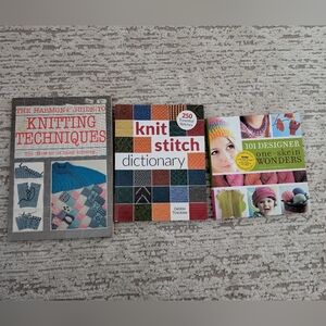 Knitting Techniques, Knit Stitch Dictionary and 1 Skein Wonders- Book Collection